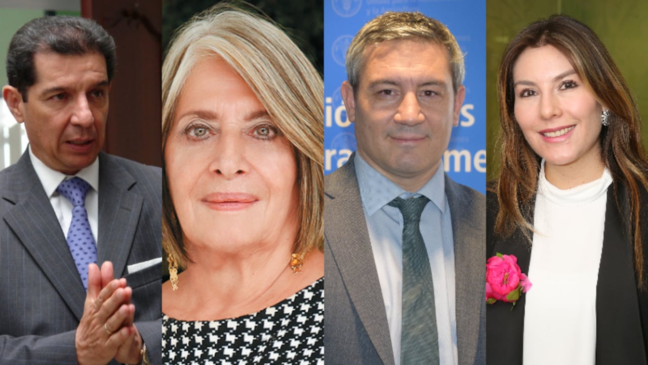 José Félix Lafaurie, presidente ejecutivo de la Federación Colombiana de Ganaderos (Fedegan); Cecilia López, presidenta de la Fundación Cisoe; Marcos Rodríguez Fazzone, coordinador del programa Mesoamérica Sin Hambre en la Oficina de FAO en Colombia y María Fernanda Nossa, head of Global Customer Insights Agricultural Solutions de BASF.