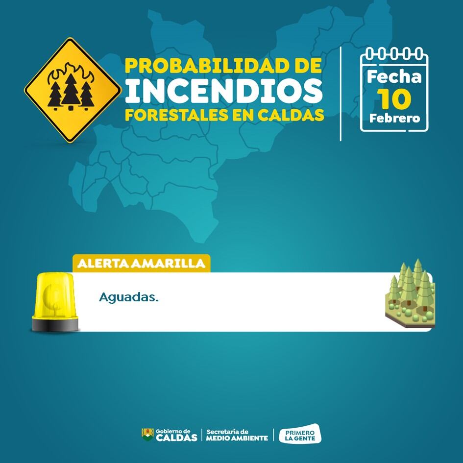 La Secretaría del Medio Ambiente de Caldas dio a conocer las alertas que por condiciones climáticas se tienen en el departamento