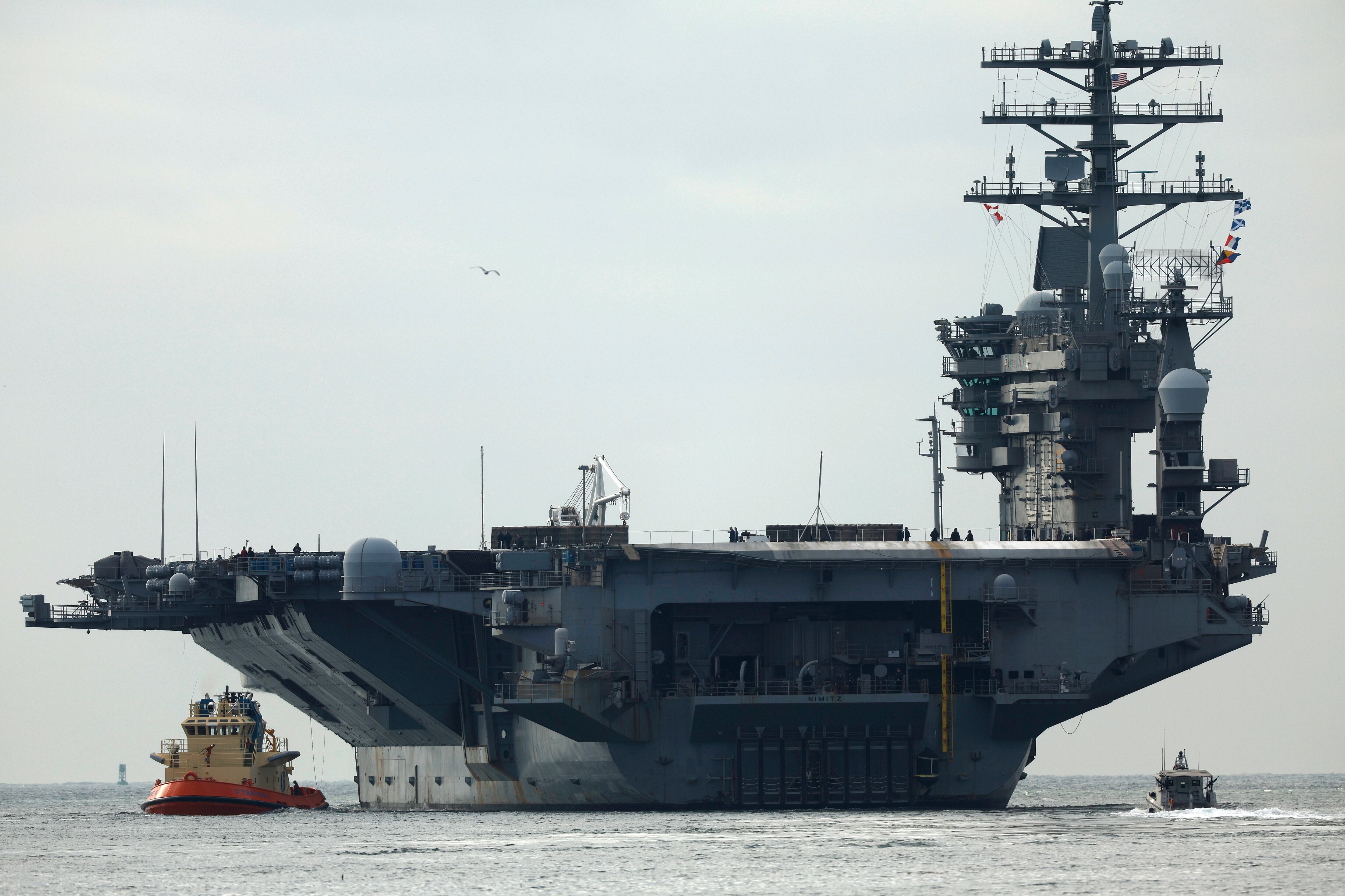El USS Nimitz (CVN-68) de la Armada de los EE. UU., el portaaviones de propulsión nuclear más antiguo del mundo