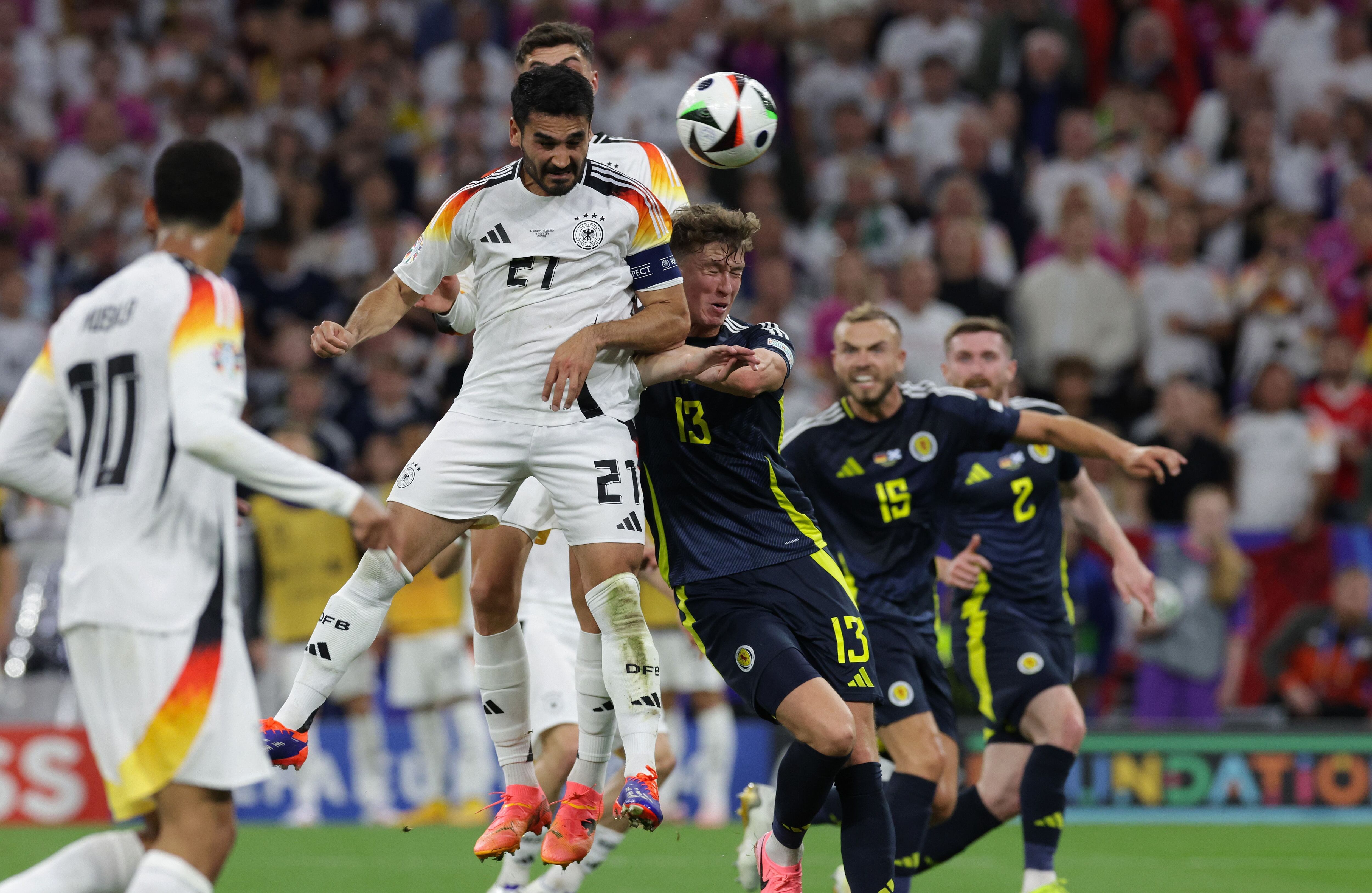İlkay Gündoğan remata de cabeza con Alemania en el estreno de la Euro 2024
