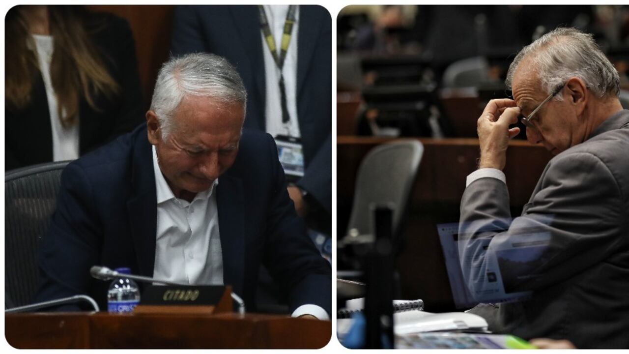 Guillermo Alfonso Jaramillo, ministro de Salud, e Iván Velásquez, ministro de Defensa.