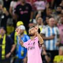 Lionel Messi celebrando su gol ante Nashville.