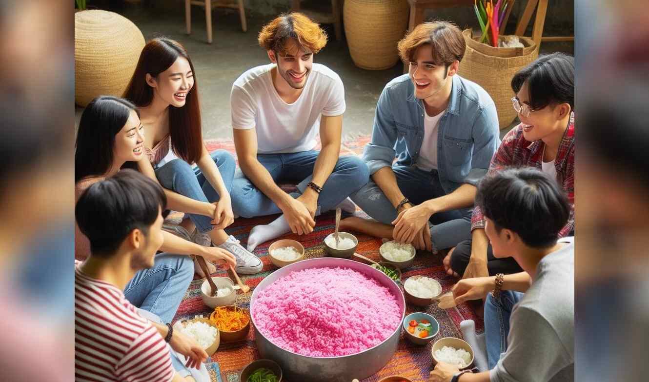 Científicos creen que su arroz rosado creado en un laboratorio será el alimento del futuro.