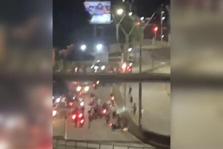 Caravana en la que ocurrió la balacera.