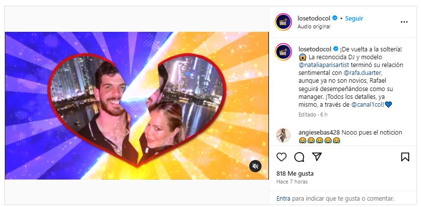 Foto: Instagram @losetodocol