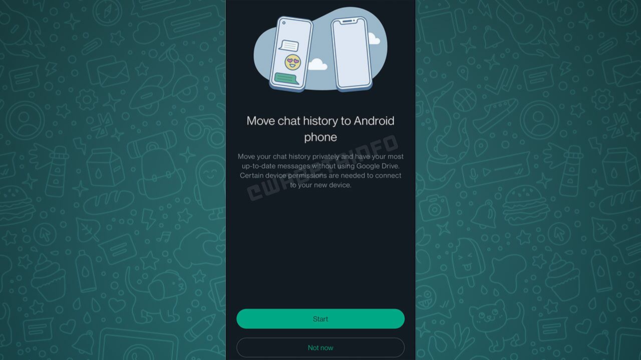 Transferencias de chats de WhatsApp sin Google Drive.