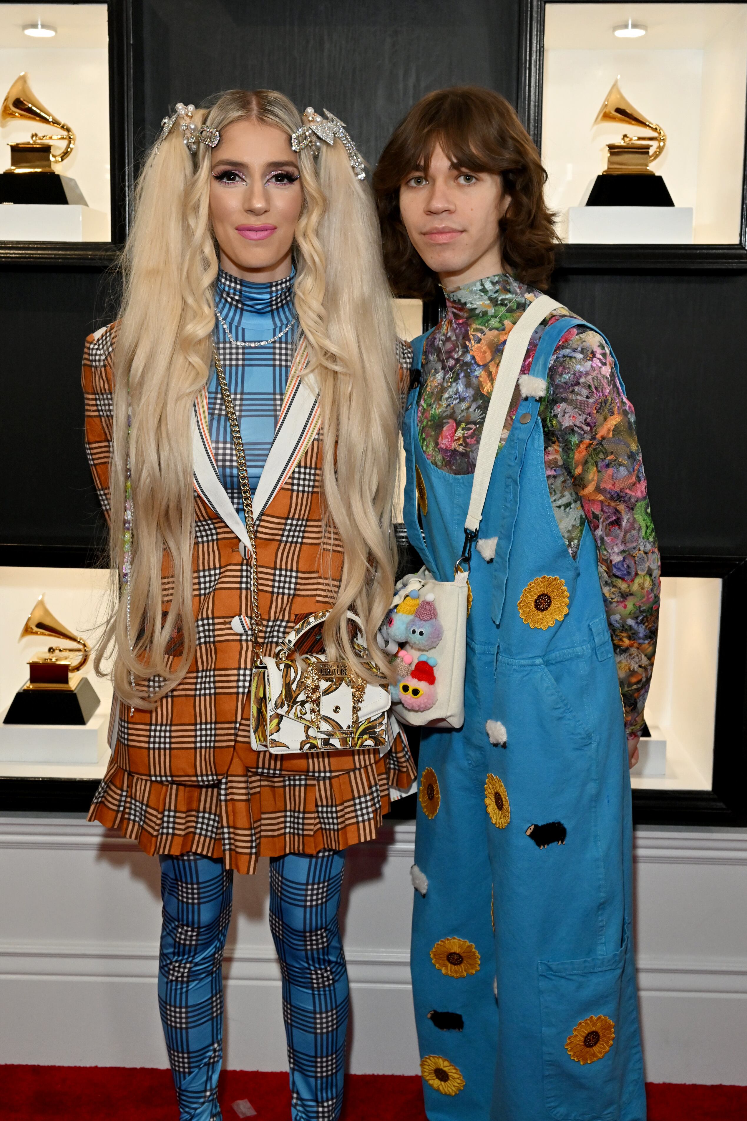 LOS ANGELES, CALIFORNIA - FEBRUARY 05: (L-R) DOMi and JD Beck attend the 65th GRAMMY Awards on February 05, 2023 in Los Angeles, California. (Photo by Lester Cohen/Getty Images for The Recording Academy)