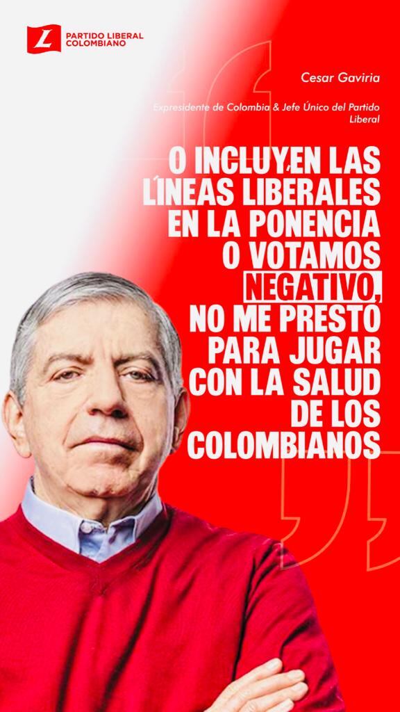 Partido Liberal no respaldará proyecto como fue presentado por el Gobierno.