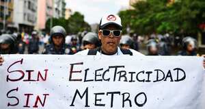 La crisis eléctrica de Venezuela ha provocado protestas hoy en Caracas. Foto: Ronaldo Schemidt-AFP