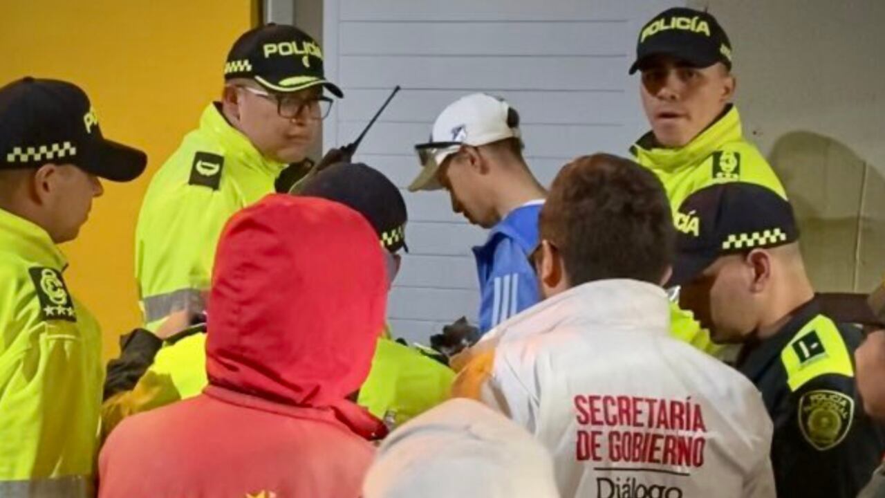 Hinchas detenidos tras el clásico Millonarios vs Santa Fe.