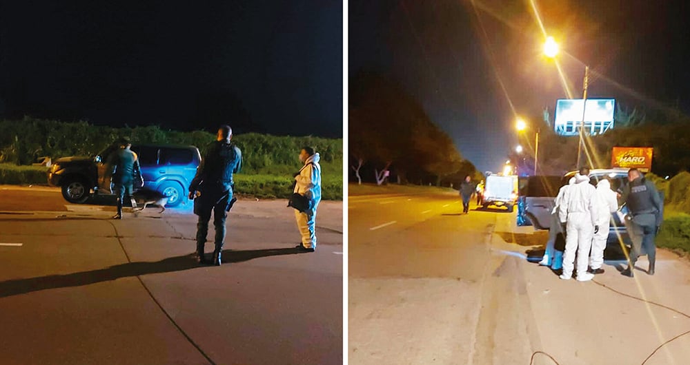    Los investigadores primero descartaron que se tratara de un carro bomba. Lo que encontraron fue espeluznante: cuatro cadáveres con disparos en la cabeza y el rostro. 