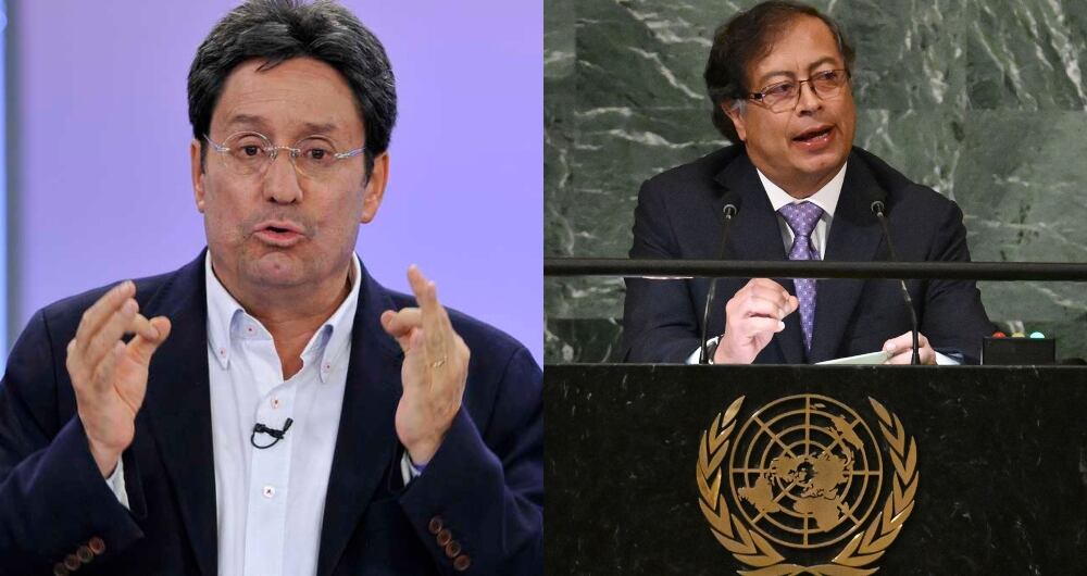 Francisco Santos y el presidente Petro