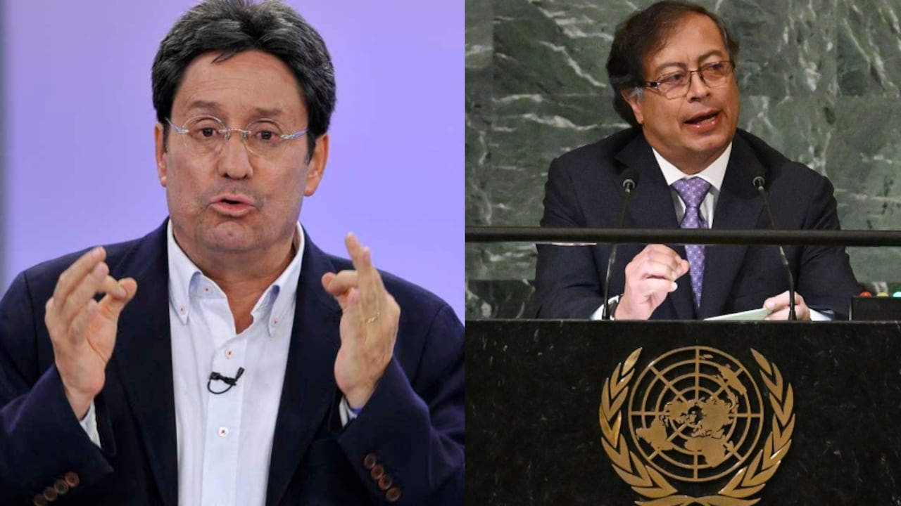 Francisco Santos y el presidente Petro