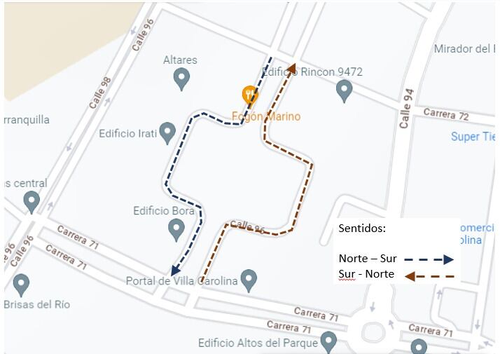 Cambio de sentido vial en Barranquilla