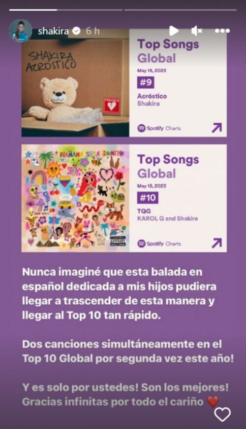 La cantante celebró la acogida de Acróstico.