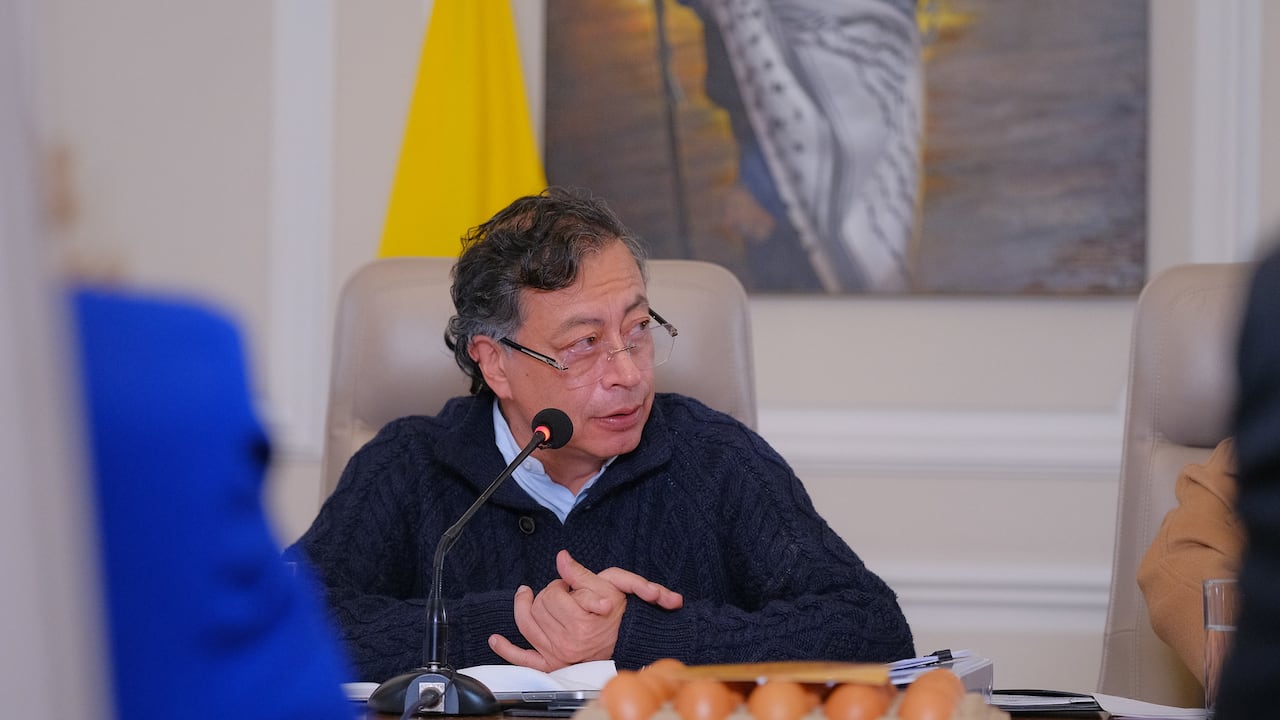 El presidente, Gustavo Petro, el 28 de abril de 2026 en la Casa de Nariño, en Bogotá.