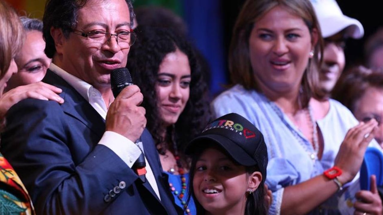 Gustavo Petro en su discurso luego de resultados