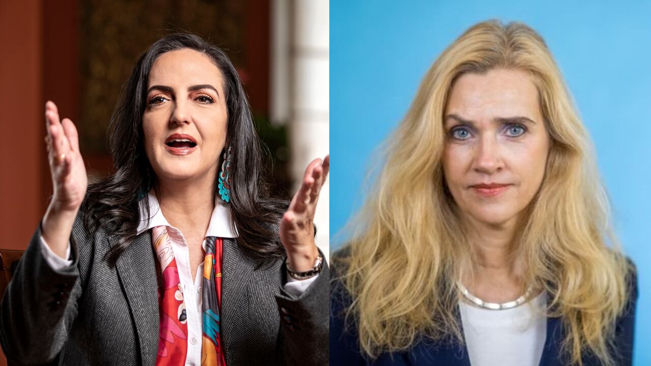 La senadora María Fernanda Cabal y la embajadora de Alemania en Colombia, Marian Schuegraf.