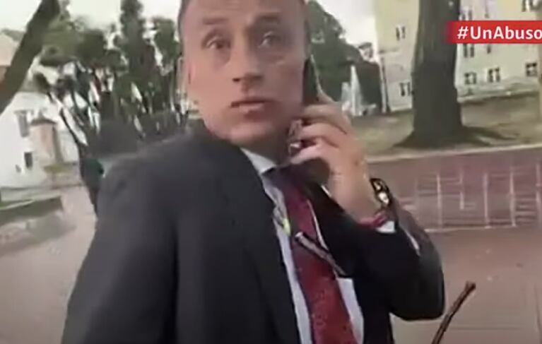 Uno de los funcionario de Presidencia de la República que retuvo al periodista Javier Barragán