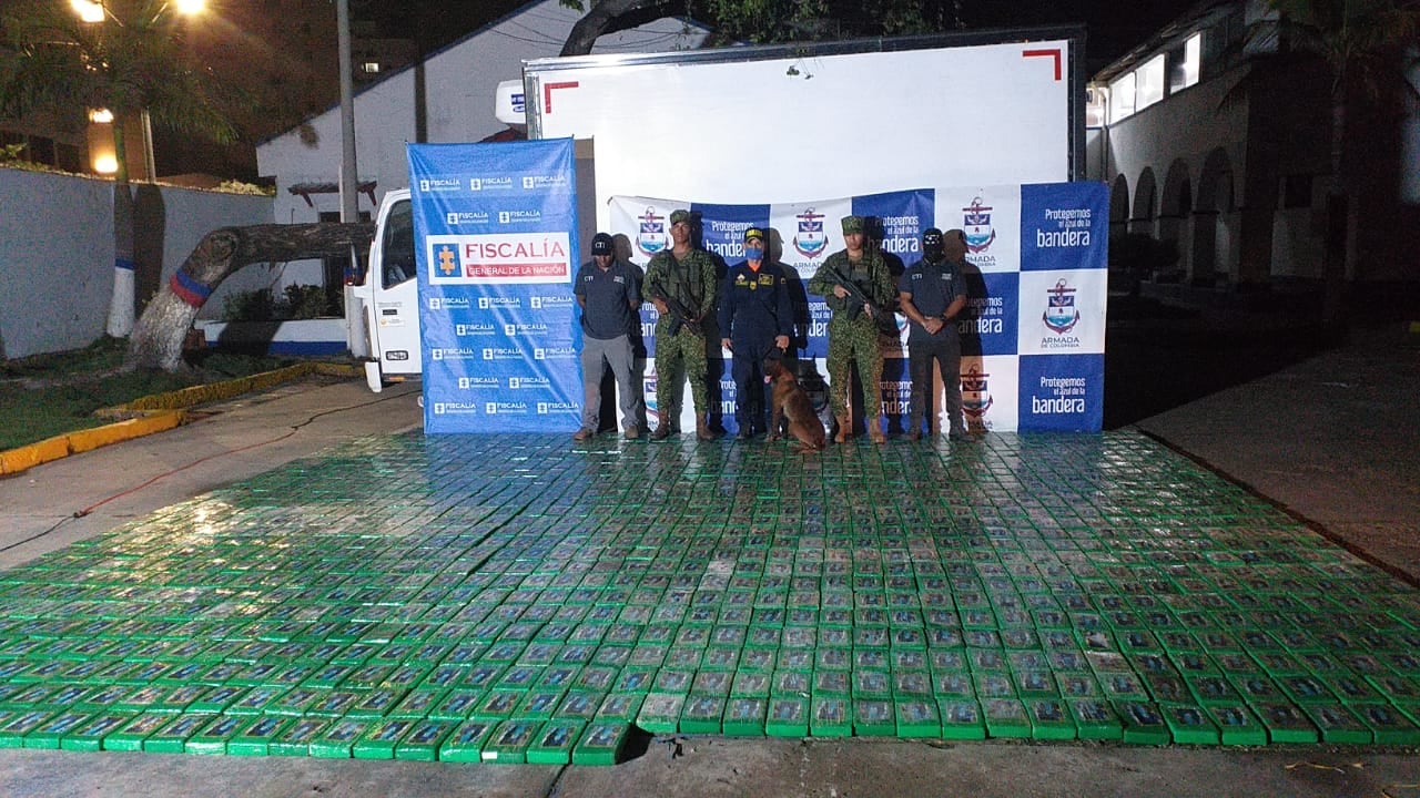 Armada logró la incautación de 1.204 kilogramos de coca.
