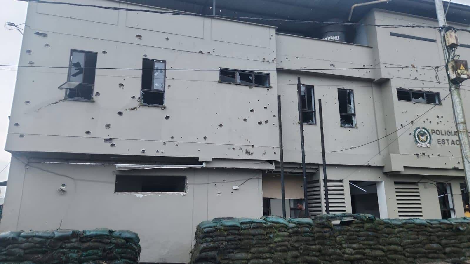 Estación de Policía de Sipí, Chocó, tras hostigamiento del ELN.