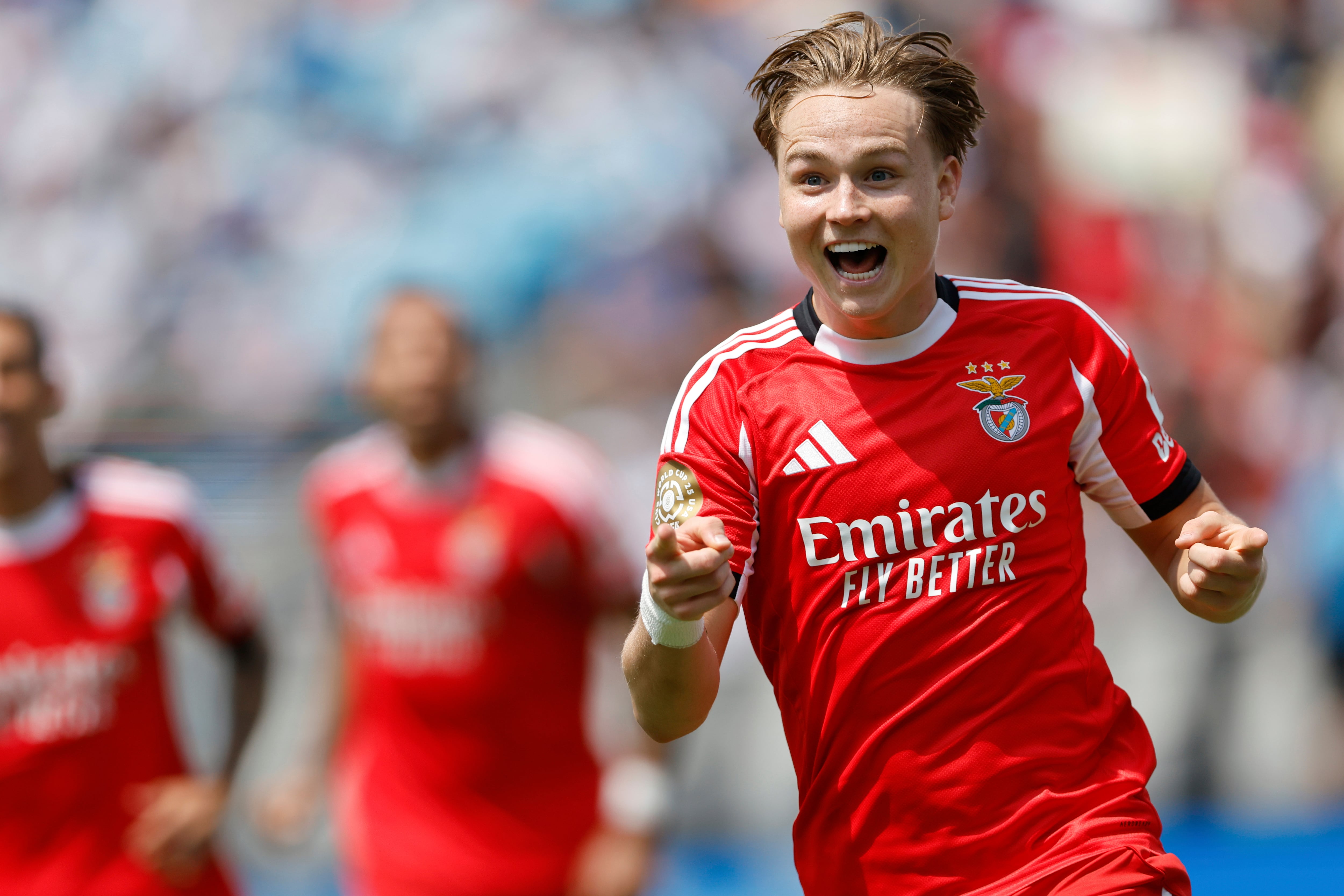 Benfica celebra en el Mundial de Clubes 2025.