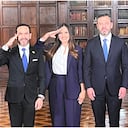 Abelardo De La Espriella y el alcalde de Bogotá Carlos Fernando Galán.