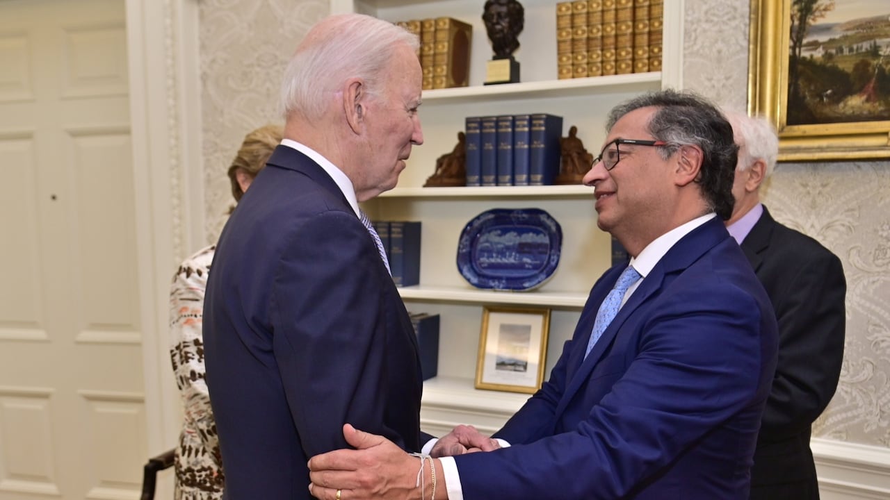 Los presidentes Joe Biden y Gustavo Petro.