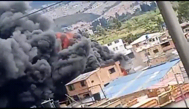 Incendio en inmediaciones al hospital de Meissen, al sur de Bogotá