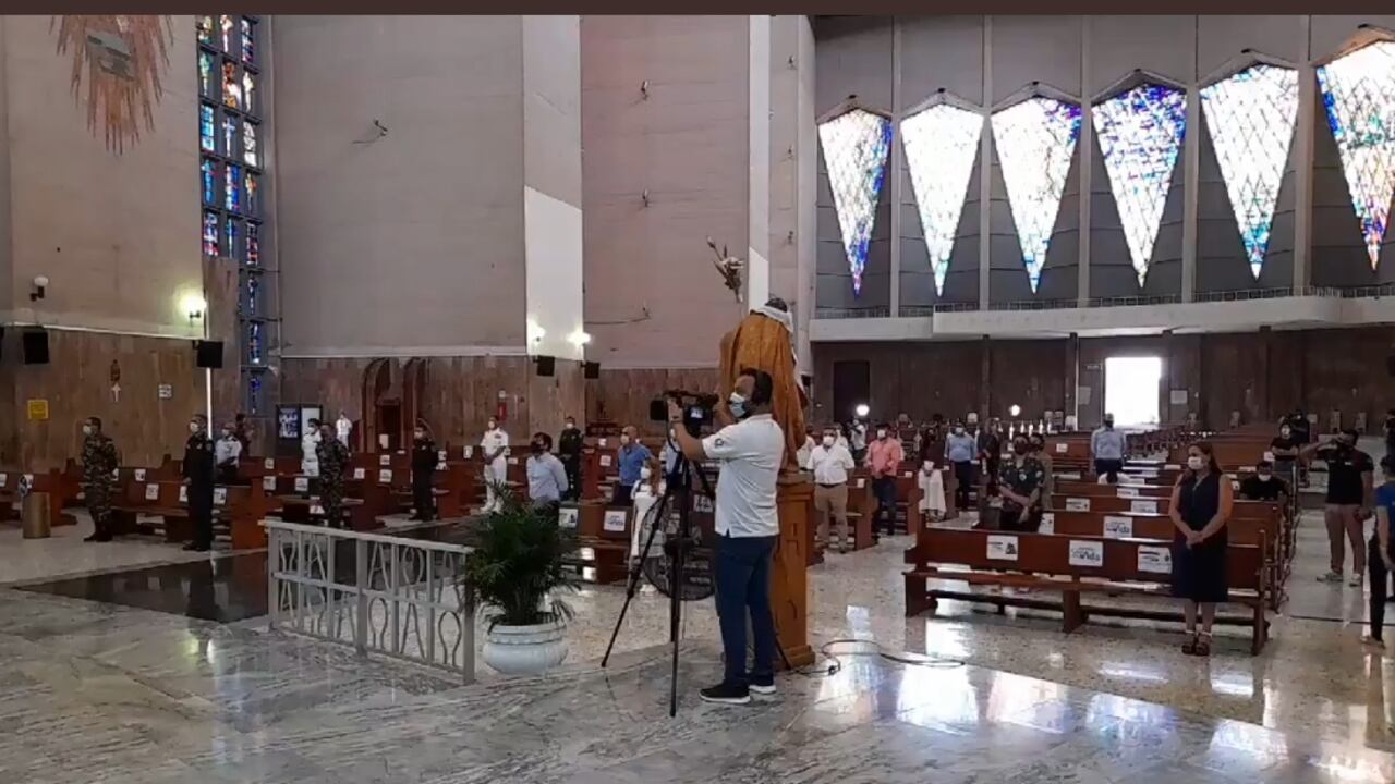 Imagen de la ceremonia religiosa celebrada en Barranquilla.