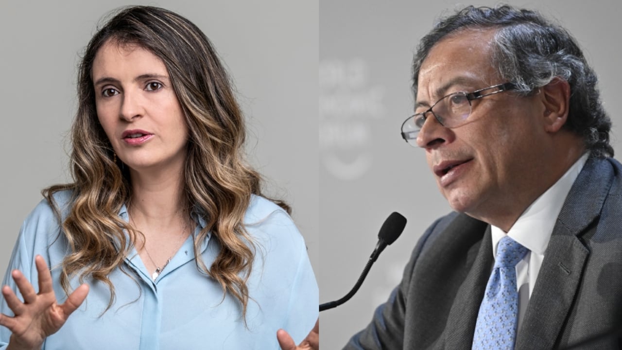 La senadora Paloma Valencia y el presidente Gustavo Petro.