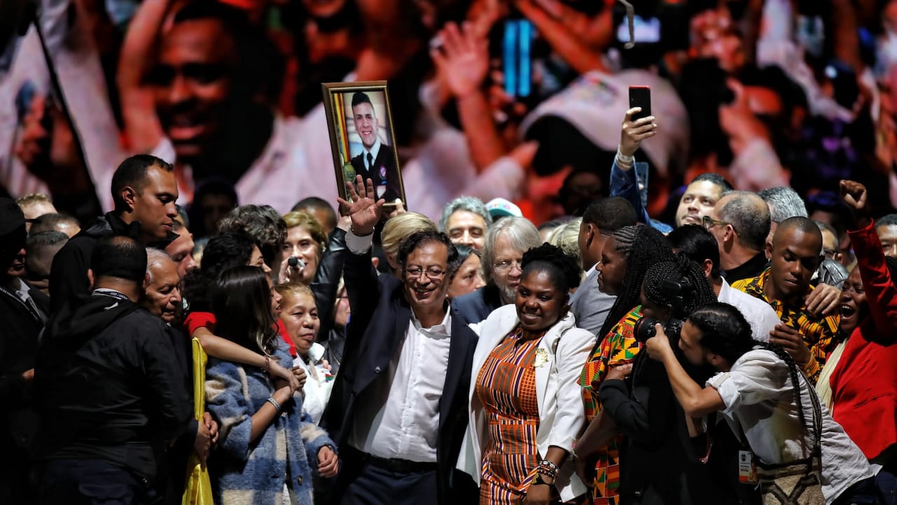 Celebración del triunfo de Gustavo Petro, presidente electo