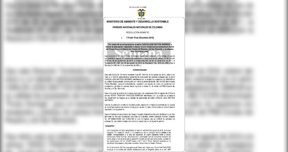 Carlos Mattos también tuvo un paradisiaco predio en Islas del Rosario