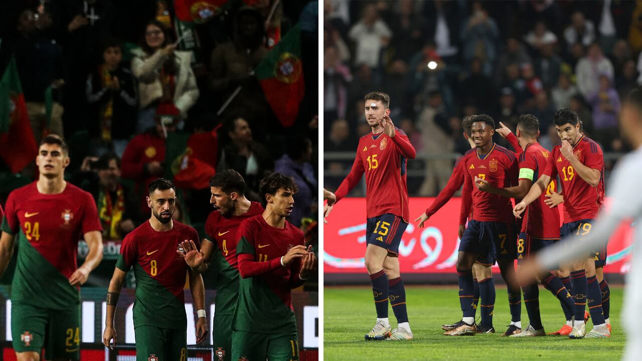 Últimos amistoso de Portugal y España antes del Mundial Qatar 2022.