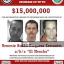 Nemesio 'El Mencho' Oseguera tenía una recompensa de hasta 15 millones de dólares.