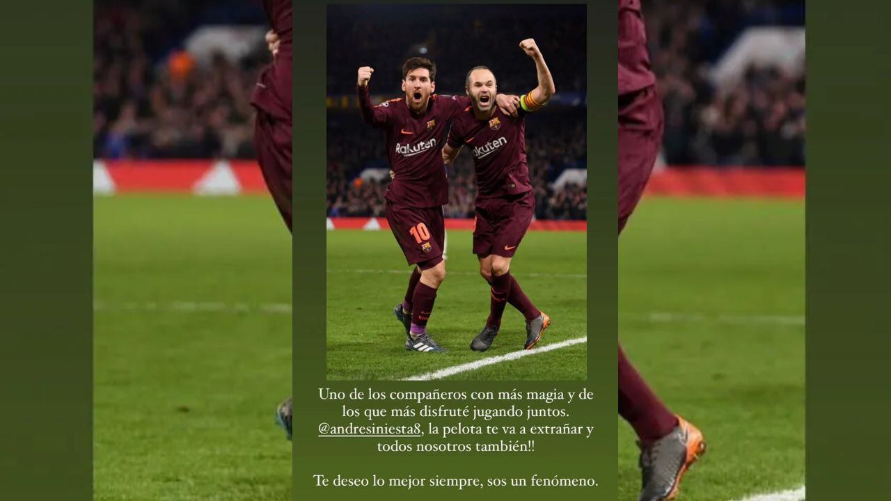 Historia en Instagram de Messi.