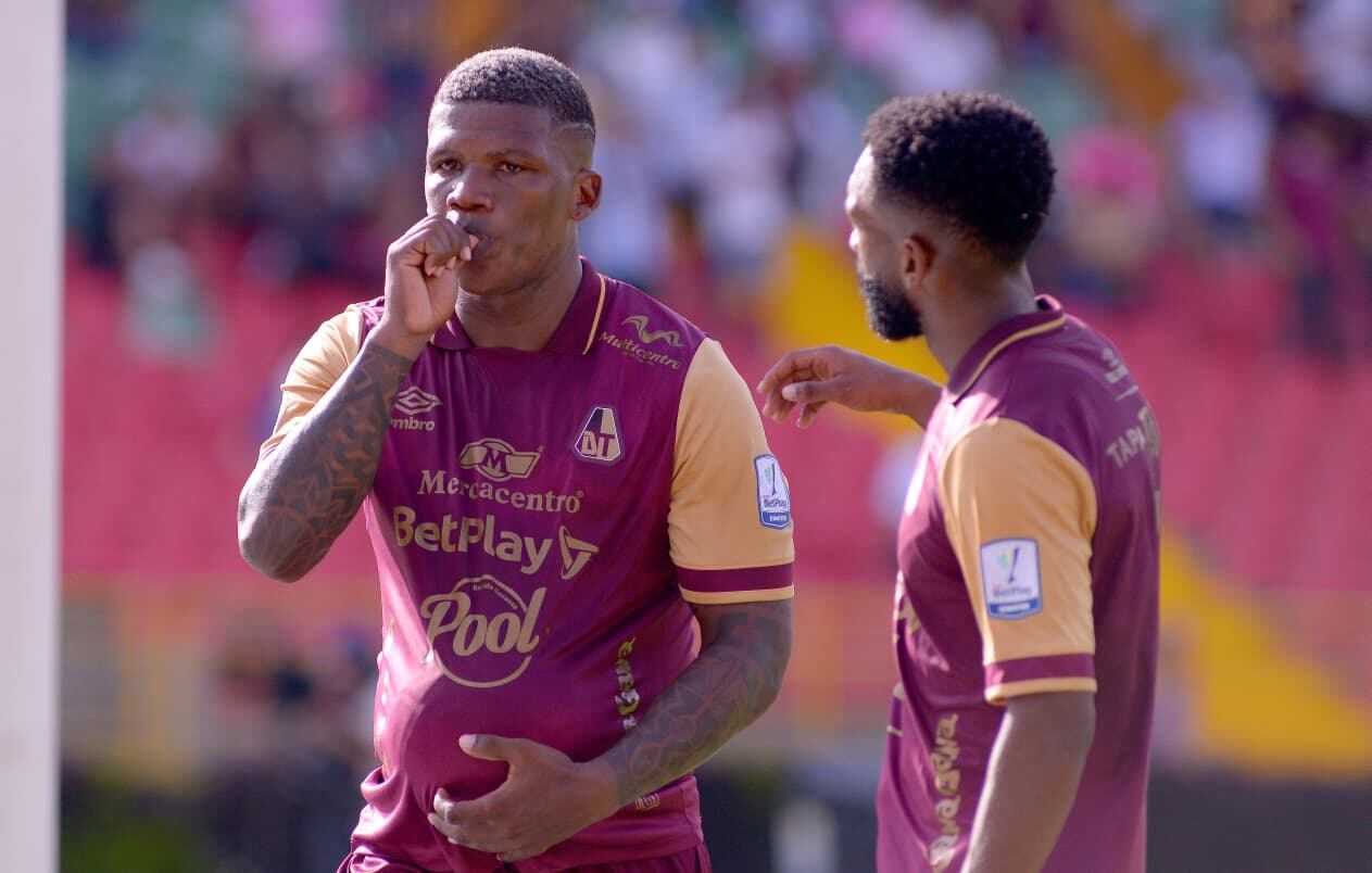 Marlon Moreno tras anotar gol ante Deportivo Cali