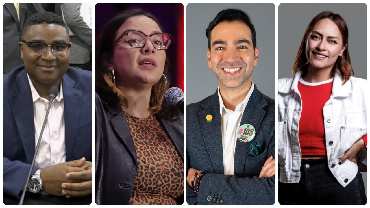 De izquierda a derecha: Óscar Benavides, Jennifer Pedraza, Mauricio Toro y Lalis.