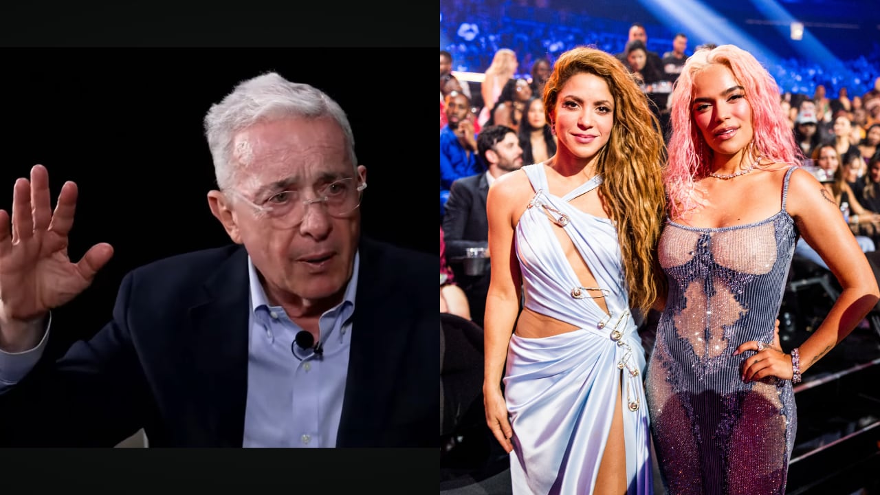 El expresidente de Colombia resaltó la carrera de Shakira y Karol G.