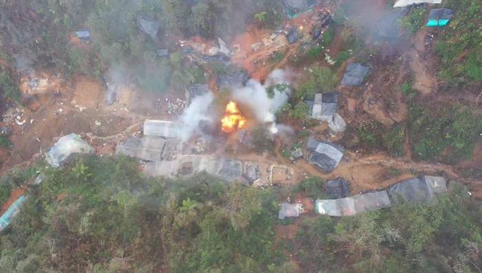 Operativo contra la minería ilegal en Los farallones de Cali