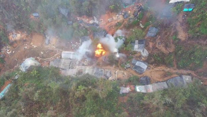 Operativo contra la minería ilegal en Los farallones de Cali