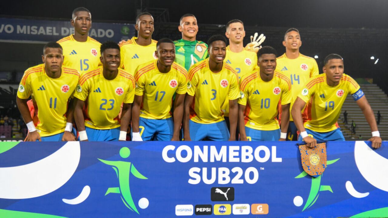 Selección Colombia en el debut del Sudamericano Sub-20
