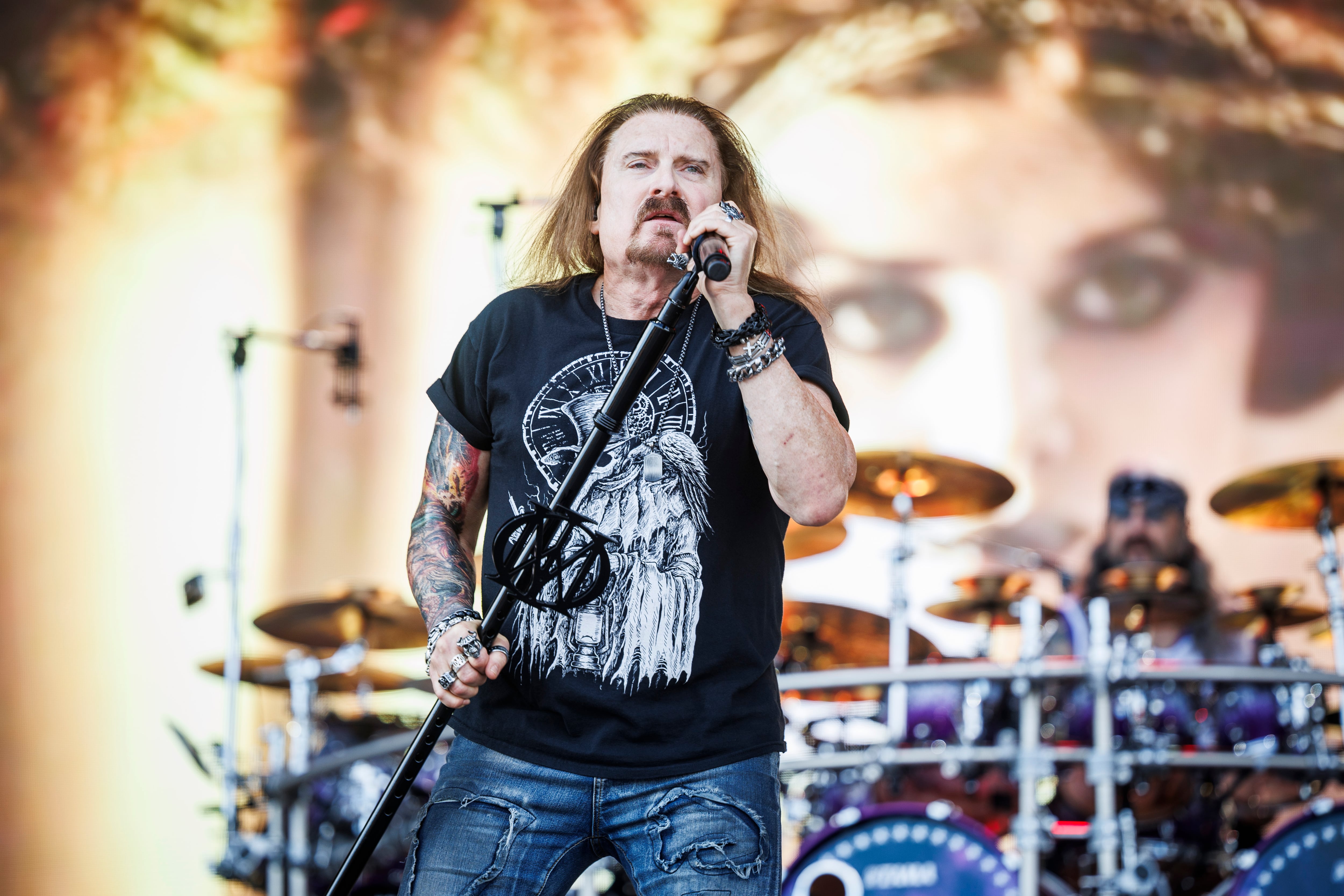 Jame LaBrie (izq.) y Mike Portnoy de Dream Theater actúan en el escenario del festival Tons of Rock el 25 de junio de 2025 en Oslo, Noruega.. Foto: Per Ole Hagen/Redferns.