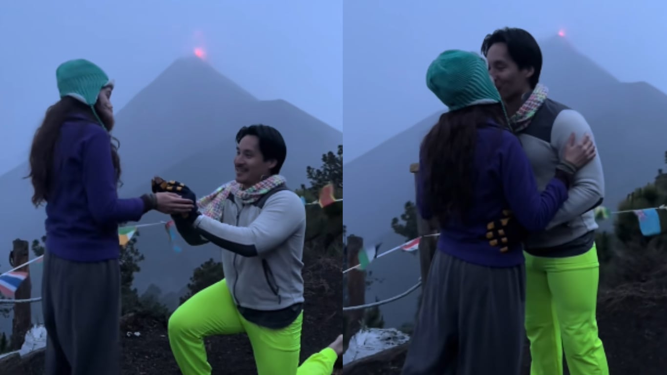 La pedida de mano se convirtió en un momento épico para la pareja.