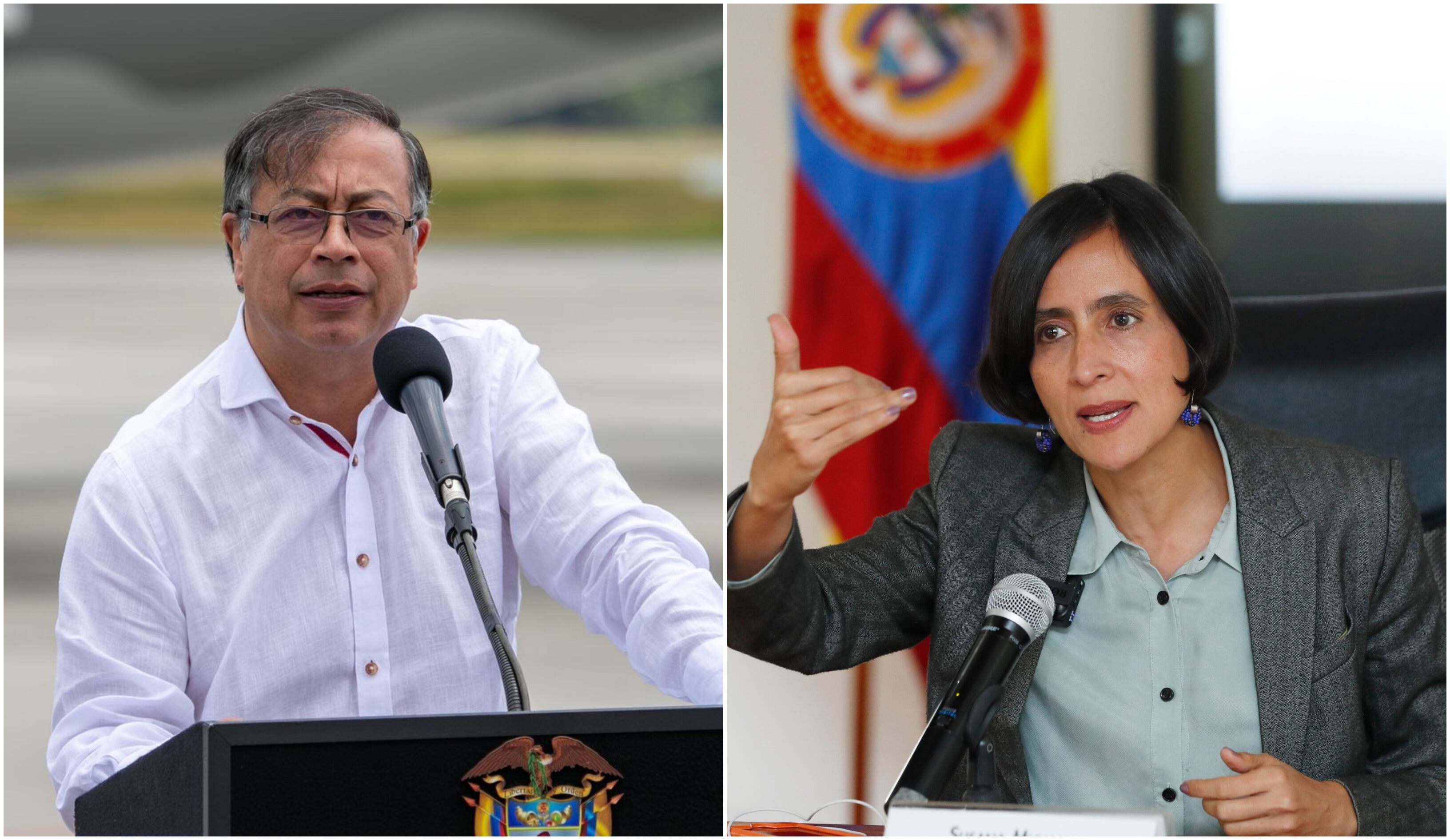 Presidente Gustavo Petro y la ministra de Ambiente Susana Muhamad