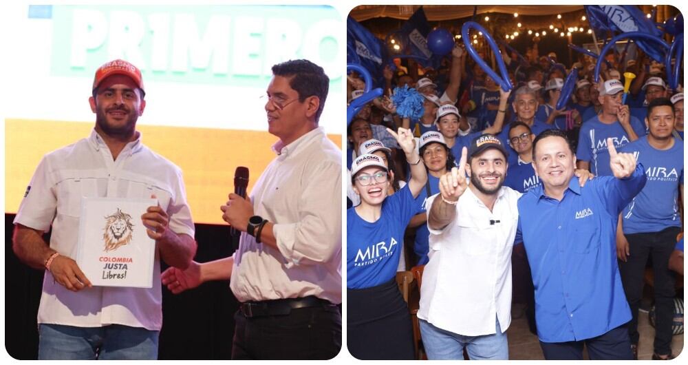 Erasmo Zuleta recibiendo el respaldo político de varios partidos.