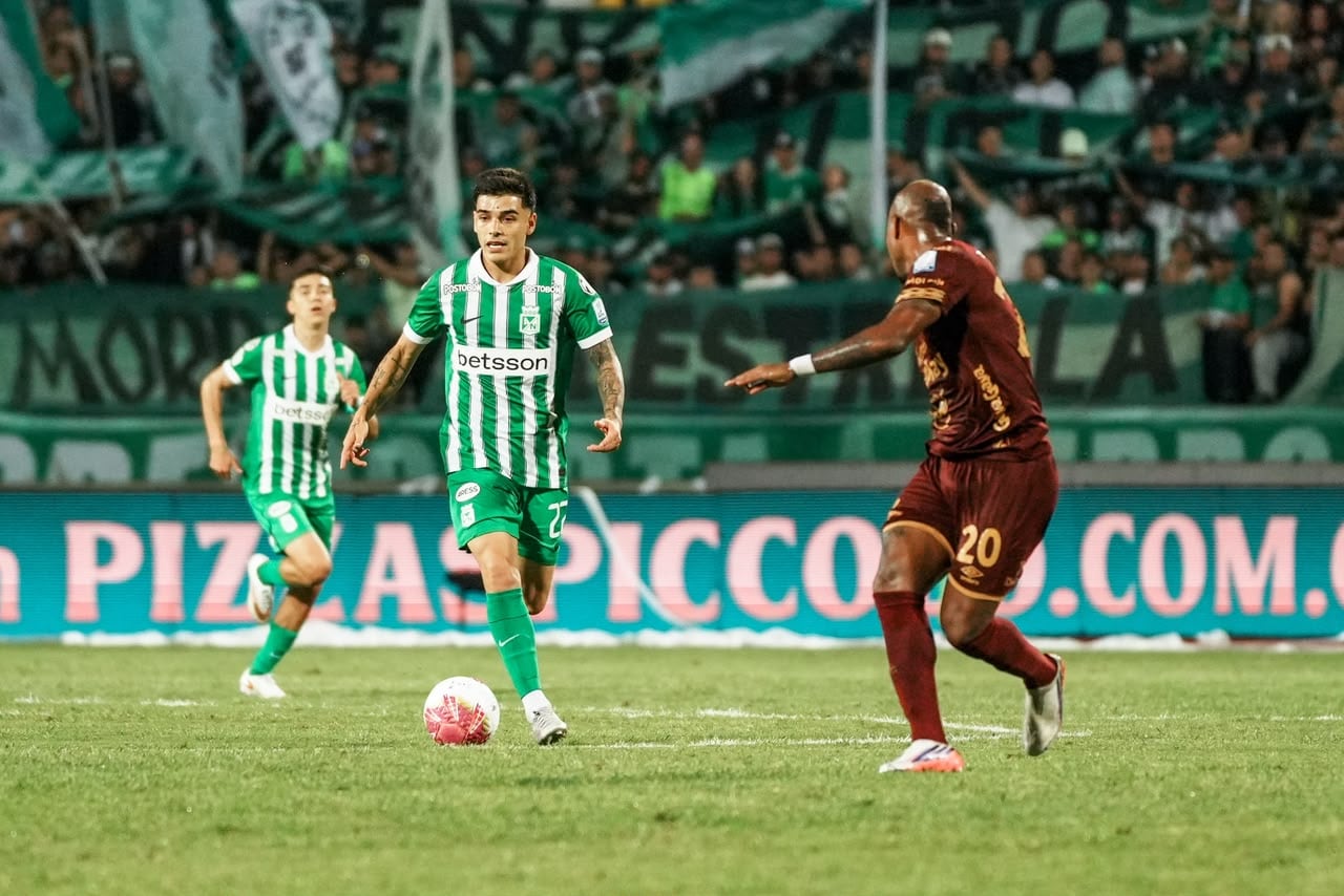 Elías Cabrera en el partido de Atlético Nacional vs. Deportes Tolima