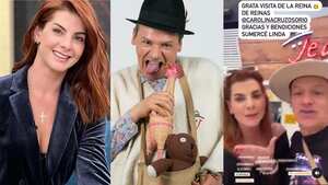 Carolina y Don Jediondo hicieron de las suyas en los restaurantes del humorista. Fotos: Instagram @donjediondo.