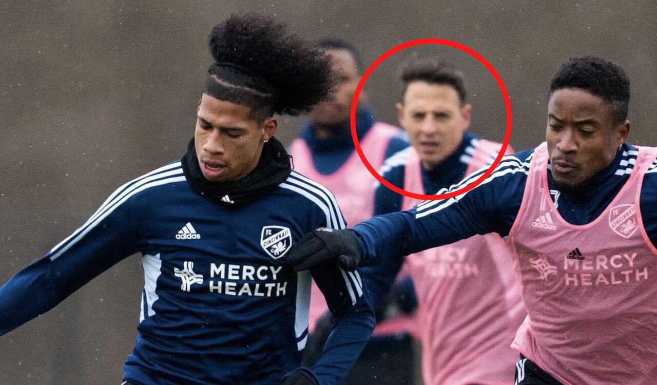 Santiago Arias en sesión de entrenamiento con el FC Cincinnati.