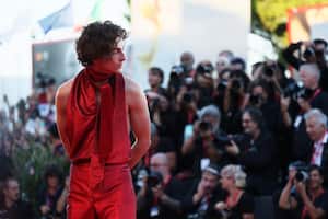 Timothée Chalamet en el Festival de Cine de Venecia